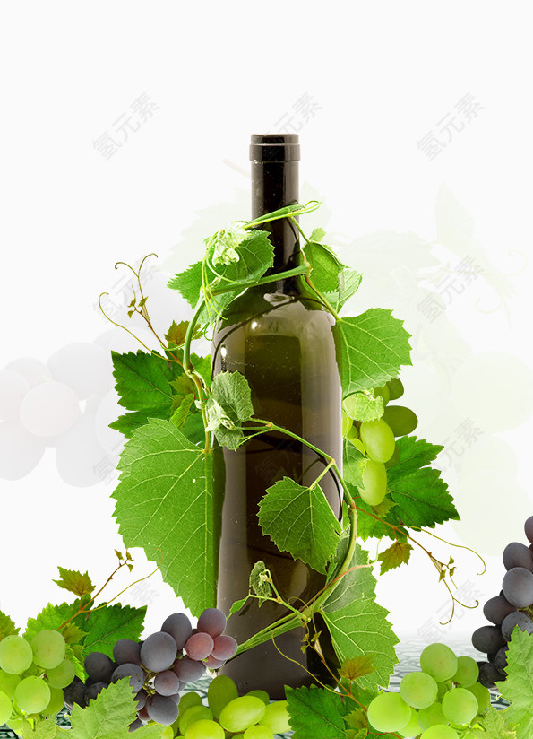 矢量葡萄酒广告