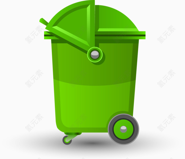 矢量手绘垃圾桶