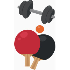 红黑色兵乓球拍