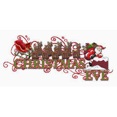 圣诞夜装饰英文字