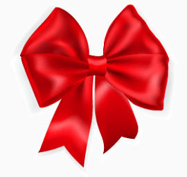 红色蝴蝶结矢量元素