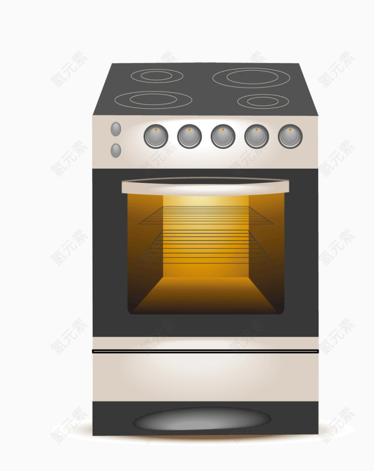 手绘电烤箱图片