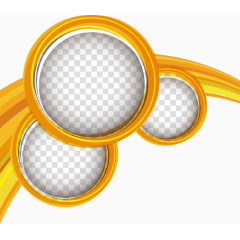 抽象黄色几何渐变圈圈