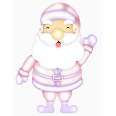 粉色卡通圣诞老人