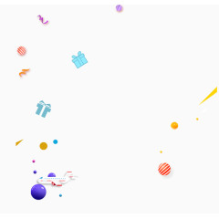 彩色漂浮素材