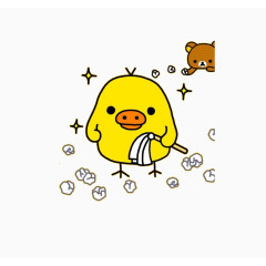 猪鼻子的黄色小鸭