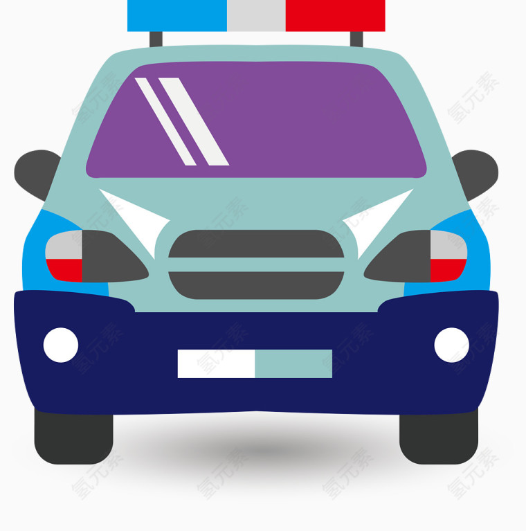 卡通警车