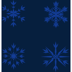 矢量浪漫的雪花