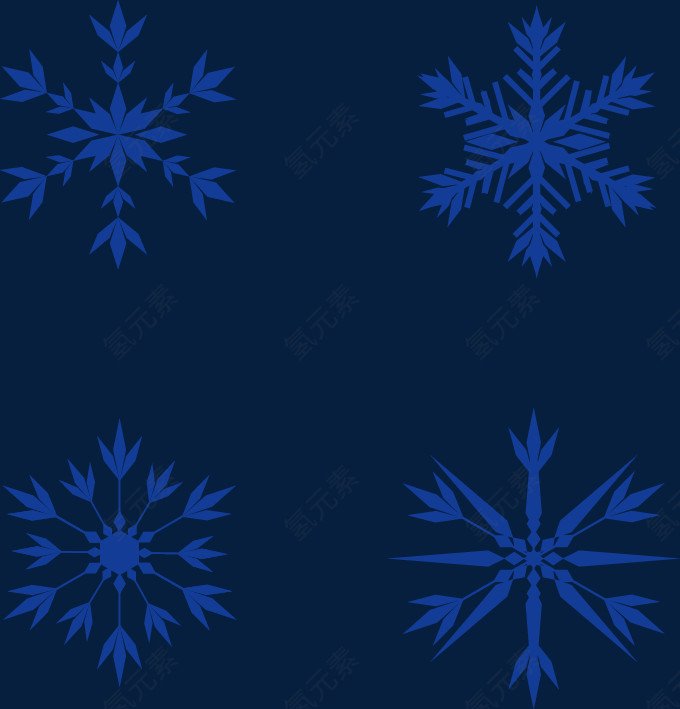 矢量浪漫的雪花