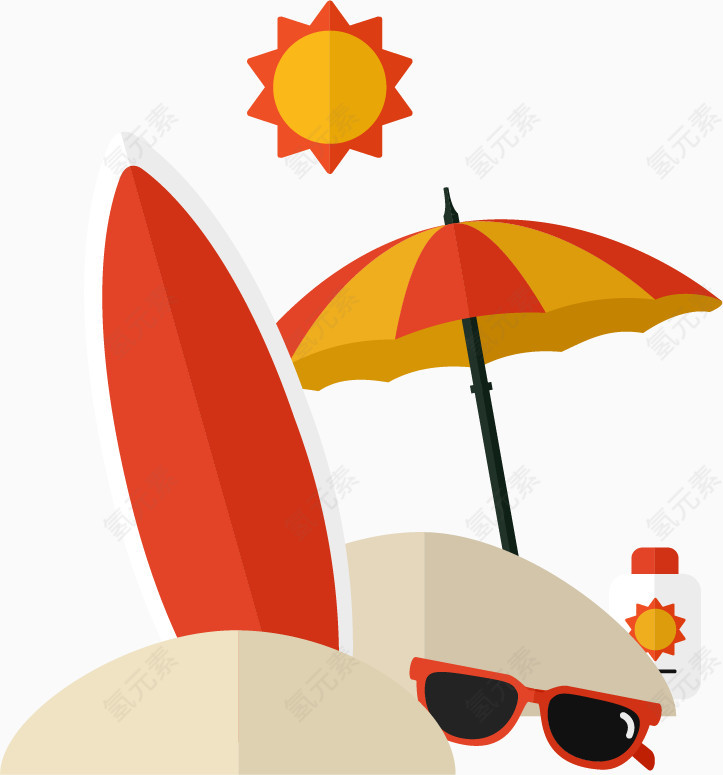 夏日海边度假素材