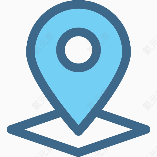 蓝色定位图标