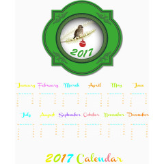2017年个性日历矢量模板