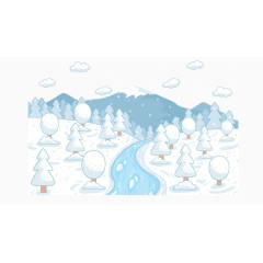 冬季插画背景