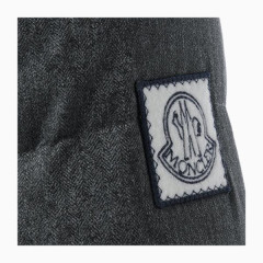 尼龙鱼骨纹拼接男士羽绒服