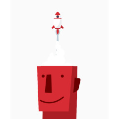 冲上云霄的火箭和小人