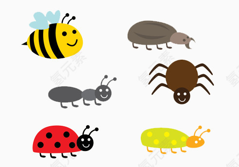卡通昆虫