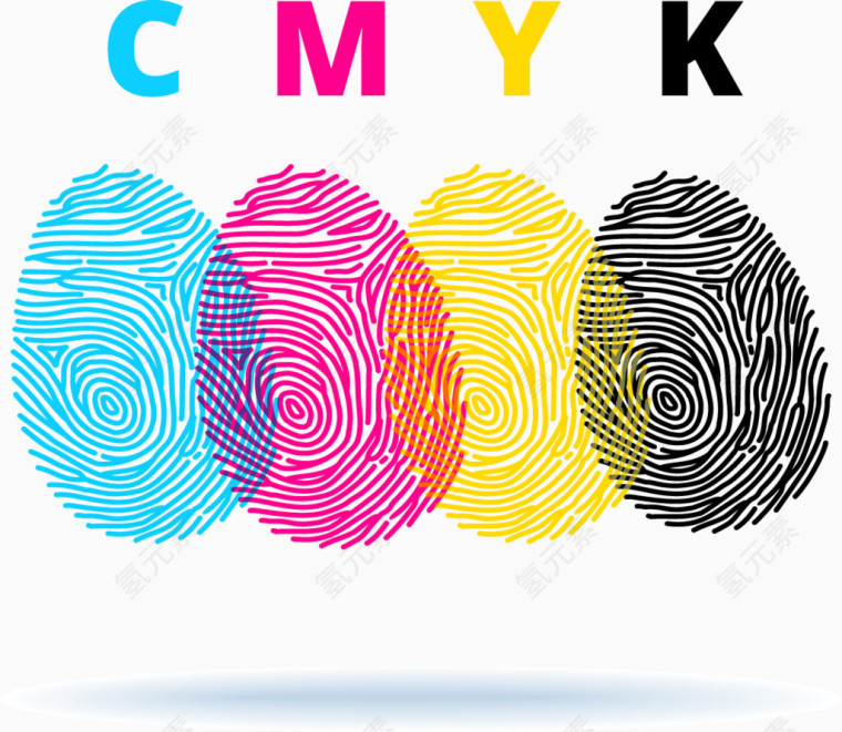 cmyk指纹矢量