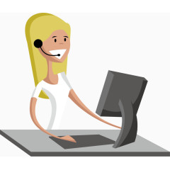 漂亮咨询客服素材