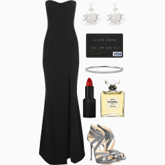 高端女式礼服奢侈品搭配