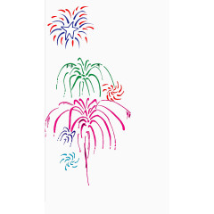 彩色烟火矢量图