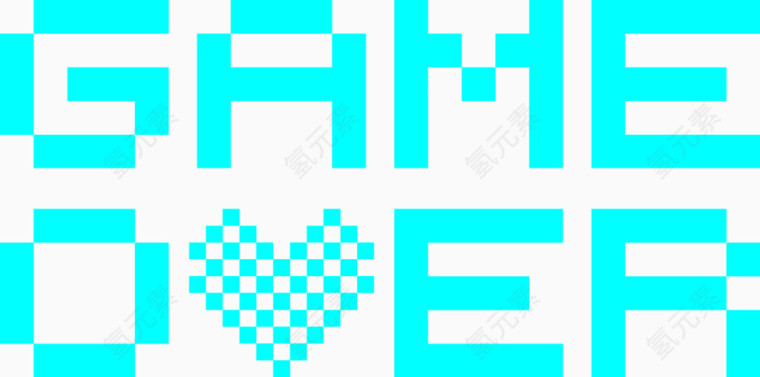 矢量英文游戏结束