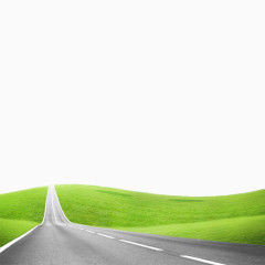 蜿蜒前行的柏油路