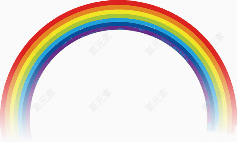 七彩彩虹装饰图案