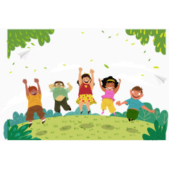 欢乐的儿童们矢量