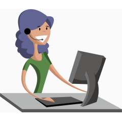 电脑咨询客服素材