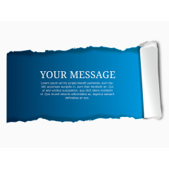 撕开的留言矢量素材