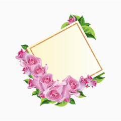 玫瑰花边框
