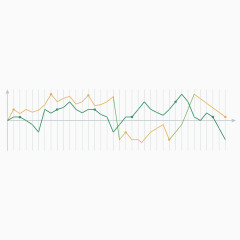 矢量线型折线分析坐标图