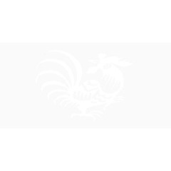 白色剪纸中国风公鸡装饰