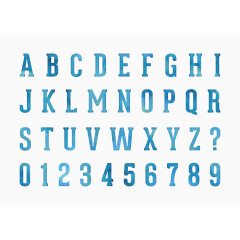 小清新版英文字母数字