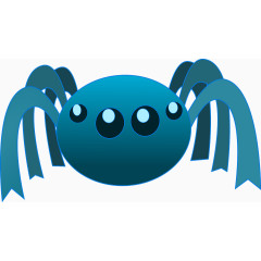 蓝色章鱼卡通形象