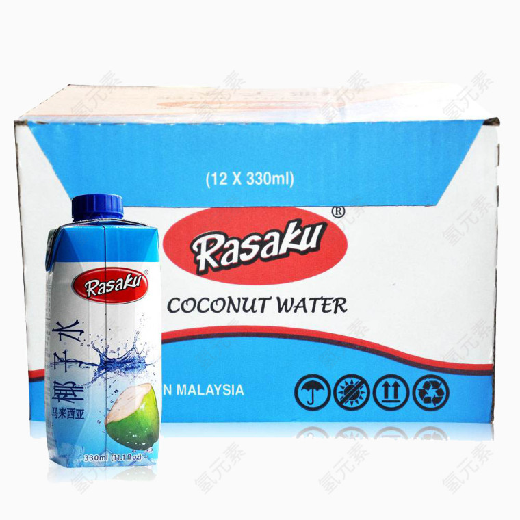 进口椰子水实物装饰