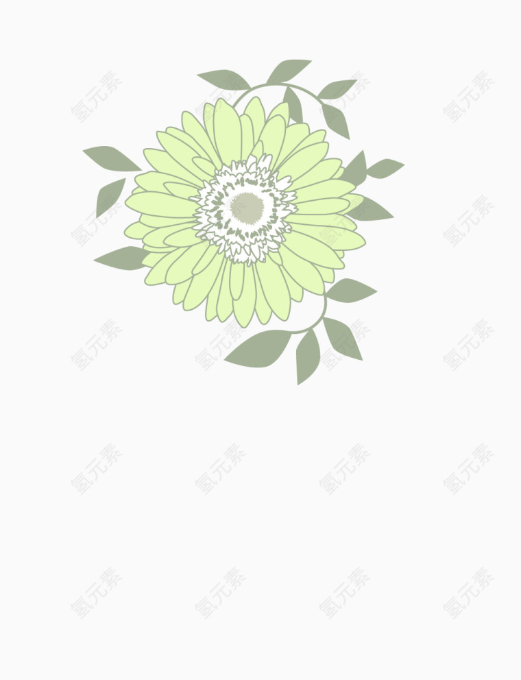手绘淡雅花朵