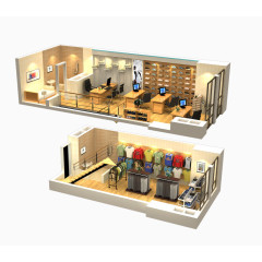 SOHO三维户型效果图