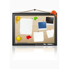 黑板便签矢量图