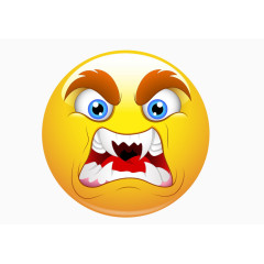 愤怒的黄色表情图