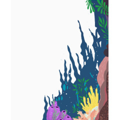 海底世界的水草