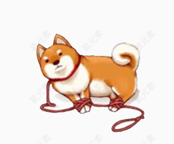 绑腿的汪星人免抠素材