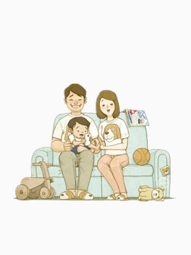 一家人其乐融融