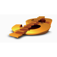 黄色金融美元简约素材