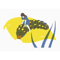 卡通毛毛虫