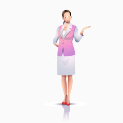 礼仪小姐图案