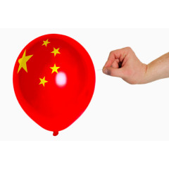 印有五星红旗的气球