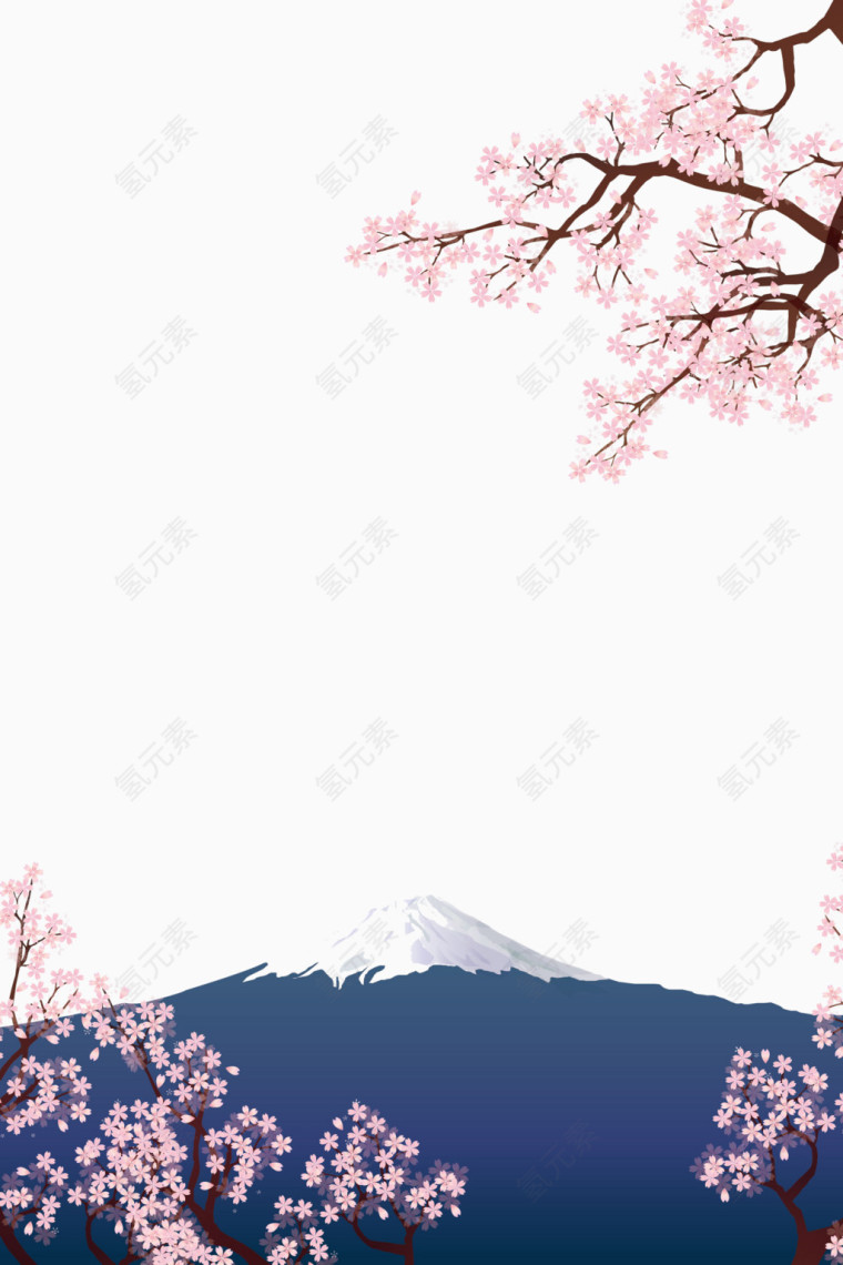 樱花富士山