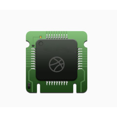 绿色模型电子芯片免扣素材