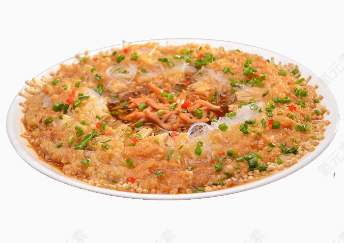 金针菇蒸鲜鱿鱼